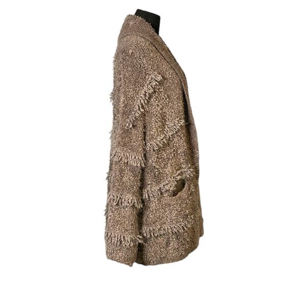 Universal Threads brown fringe loop chunky open front cardigan size Small - Picture 14 of 16